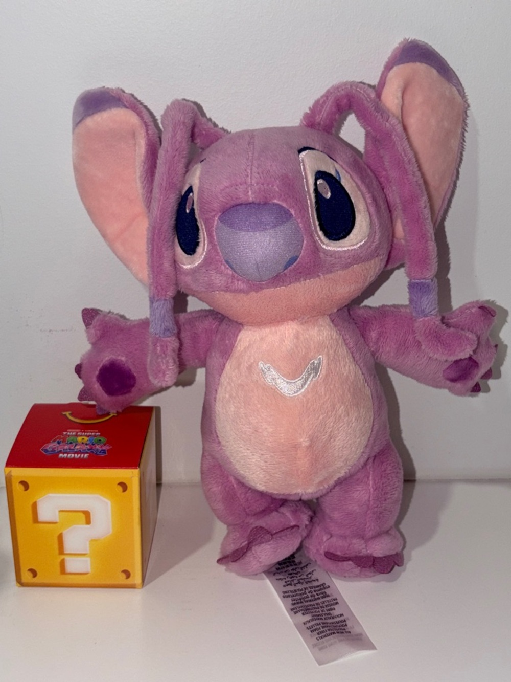 7" Disney Pink and Purple Angel Stitch Like New cute gift toy ✨